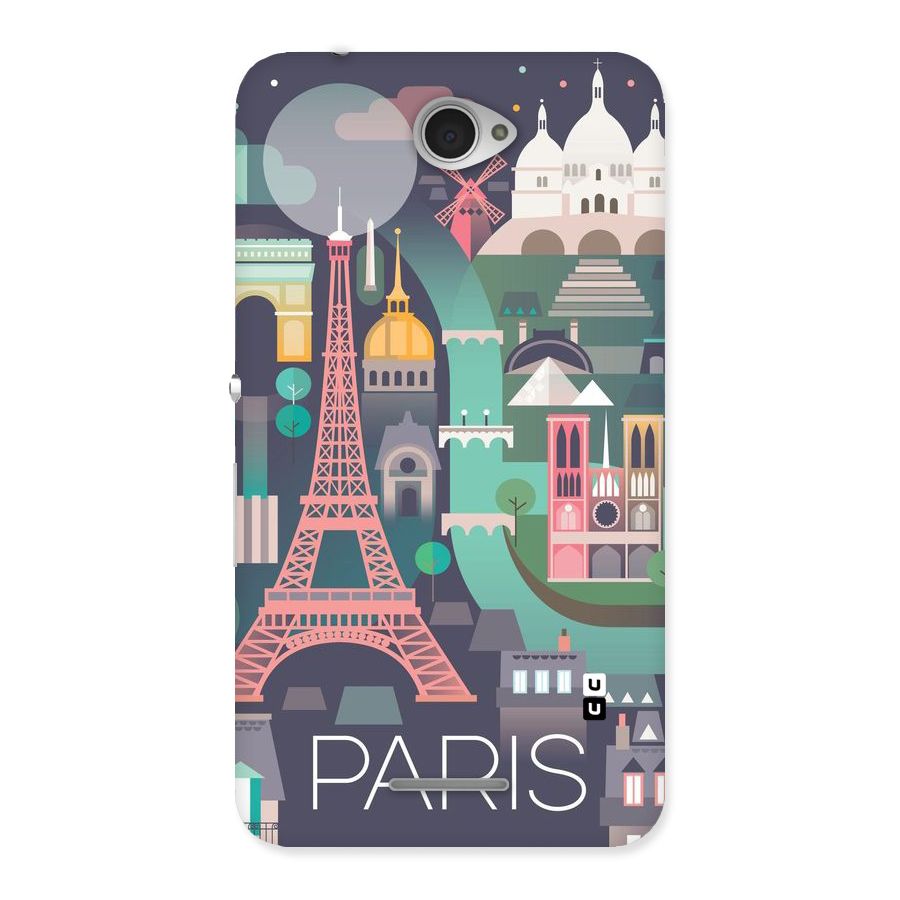 Pink Cute Tower Back Case for Sony Xperia E4