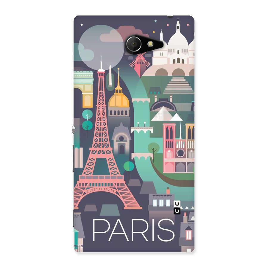 Pink Cute Tower Back Case for Sony Xperia M2