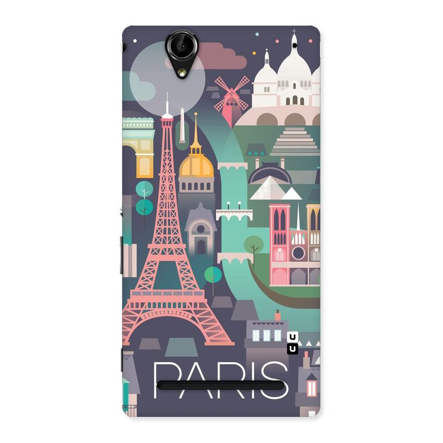 Pink Cute Tower Back Case for Sony Xperia T2