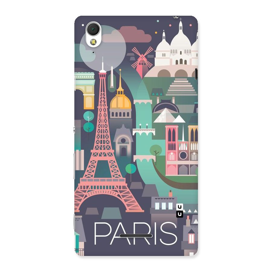 Pink Cute Tower Back Case for Sony Xperia T3