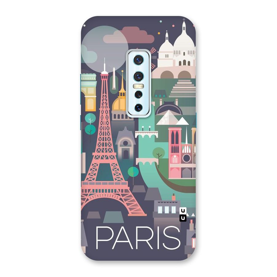 Pink Cute Tower Back Case for Vivo V17 Pro