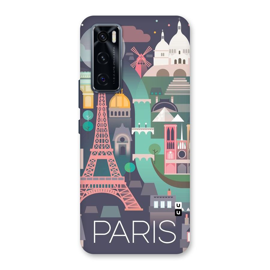 Pink Cute Tower Back Case for Vivo V20 SE