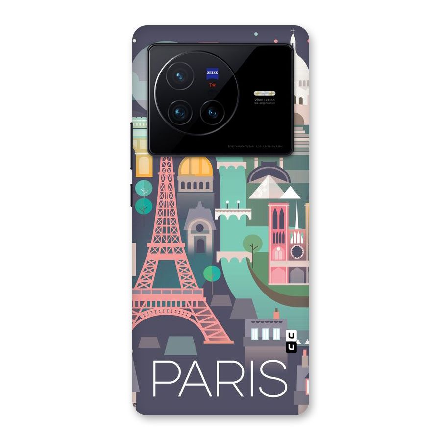 Pink Cute Tower Back Case for Vivo X80