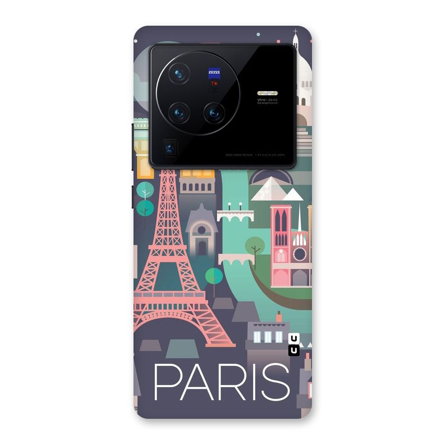 Pink Cute Tower Back Case for Vivo X80 Pro
