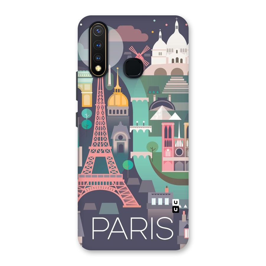 Pink Cute Tower Back Case for Vivo Y19