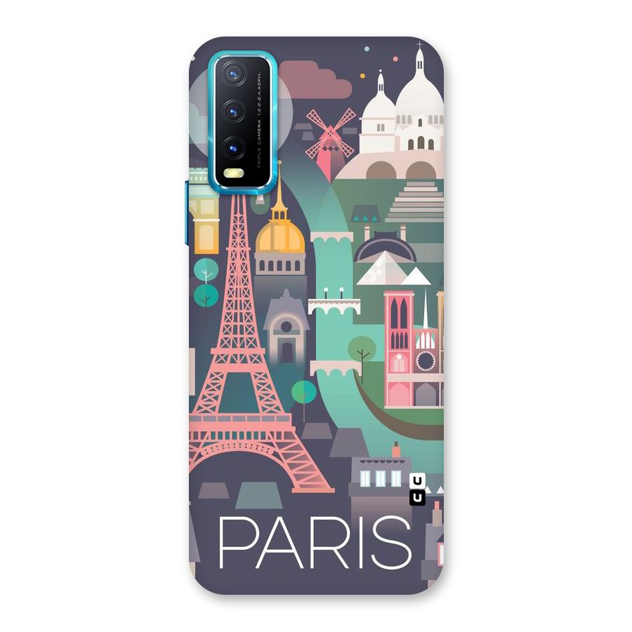 Pink Cute Tower Back Case for Vivo Y20G