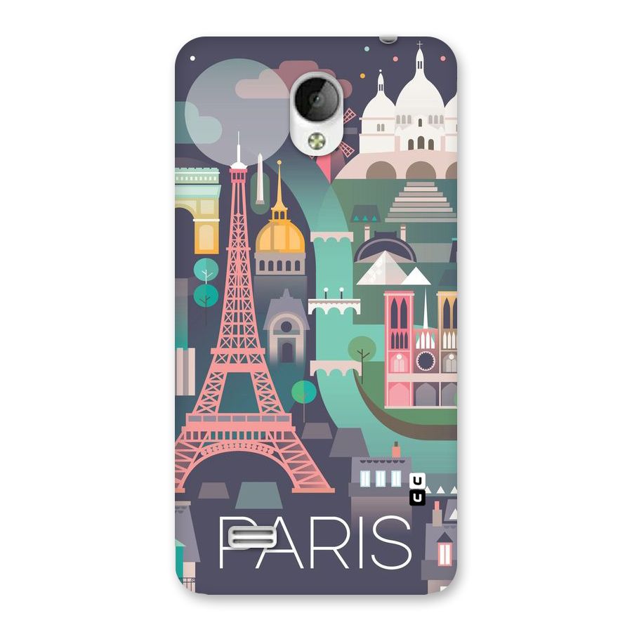 Pink Cute Tower Back Case for Vivo Y21