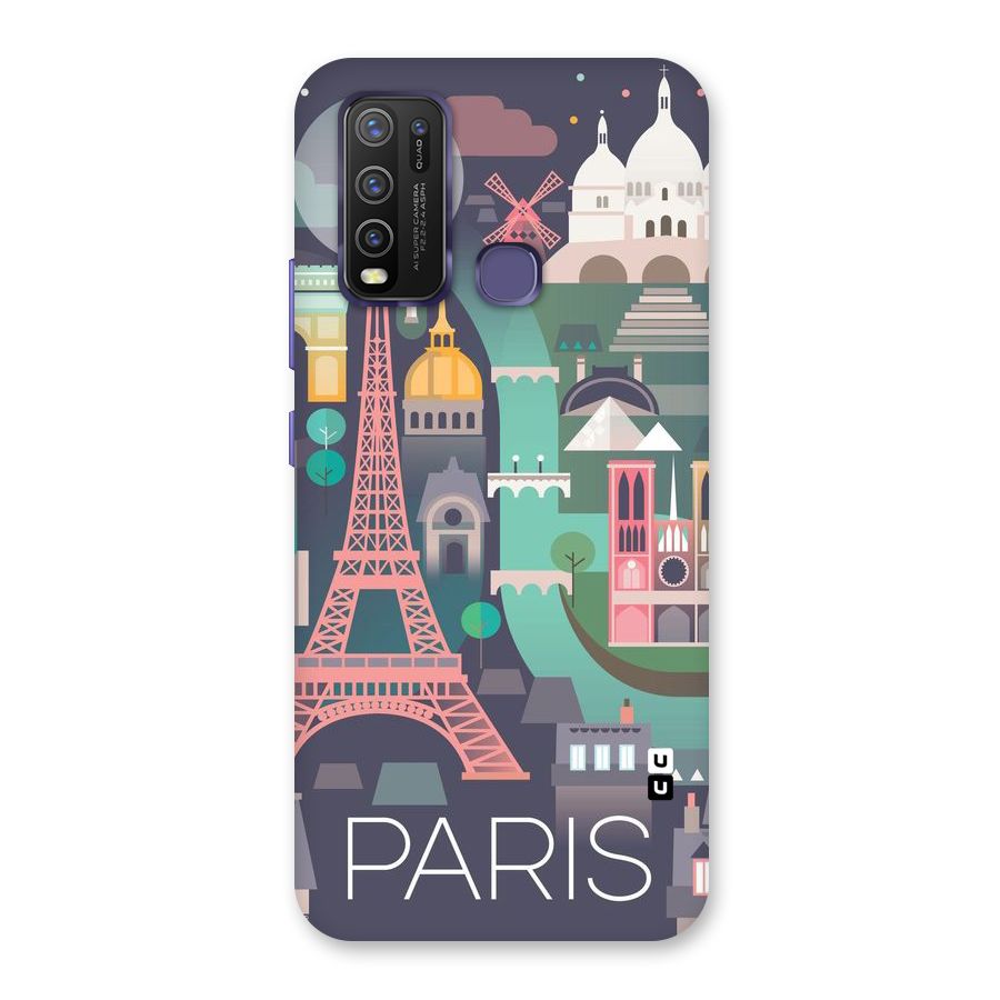 Pink Cute Tower Back Case for Vivo Y50
