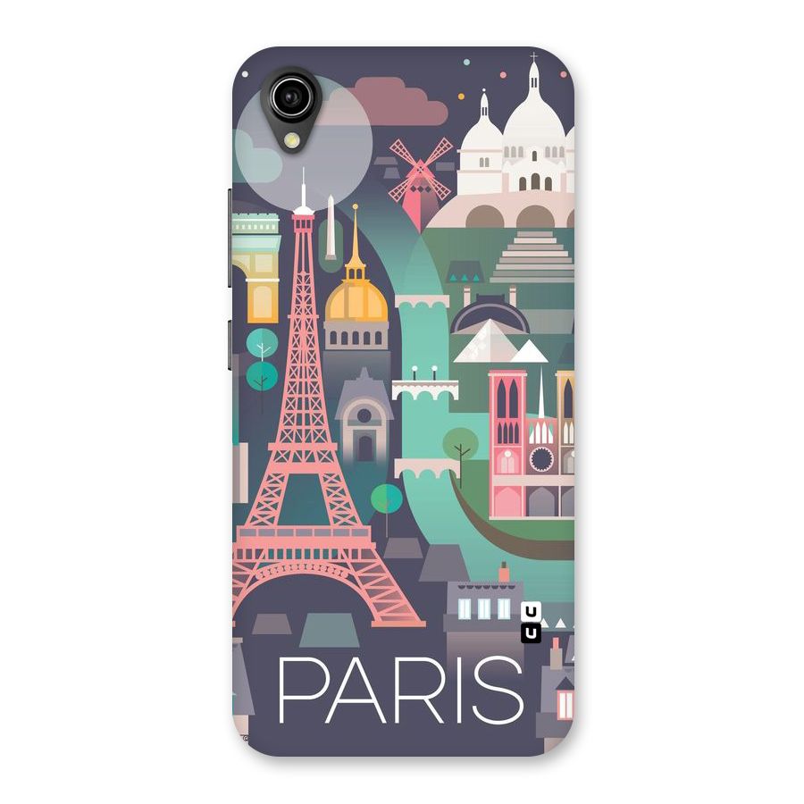 Pink Cute Tower Back Case for Vivo Y90