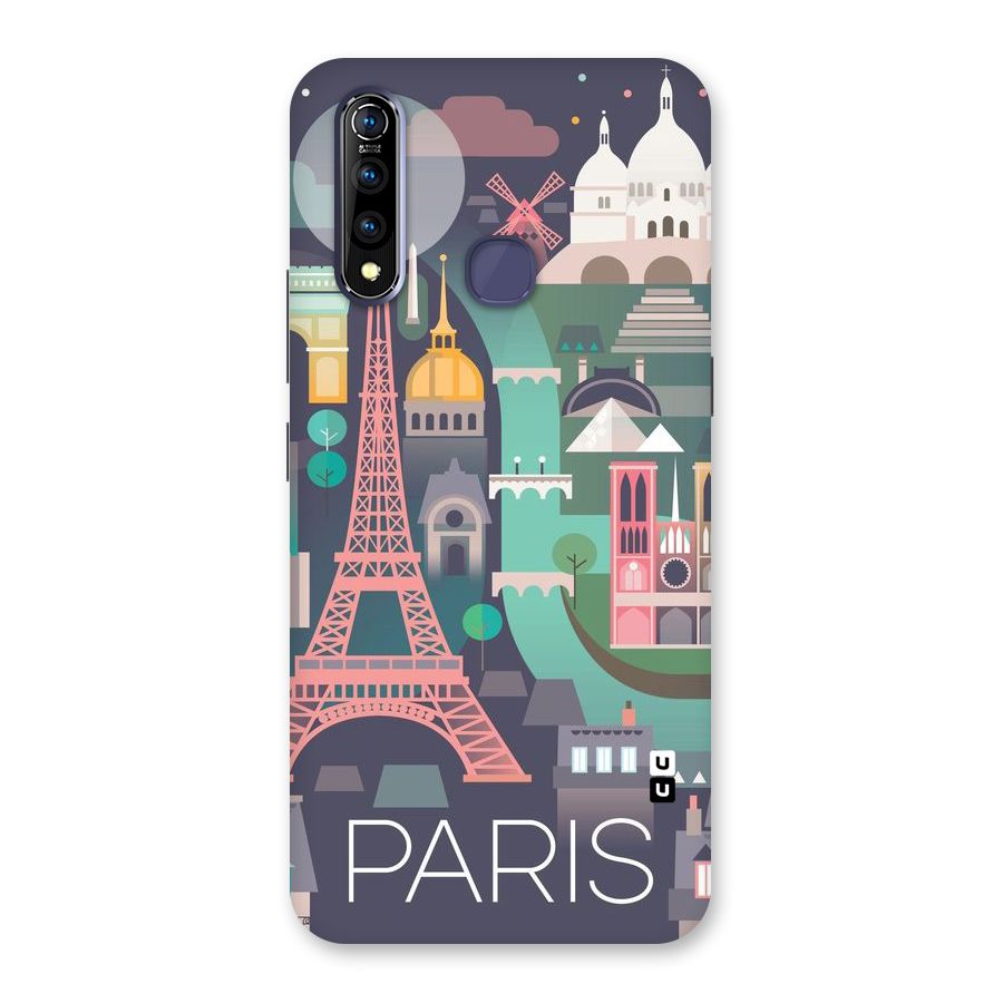 Pink Cute Tower Back Case for Vivo Z1 Pro