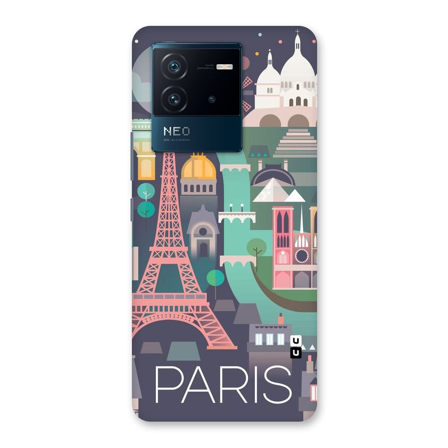 Pink Cute Tower Back Case for Vivo iQOO Neo 6 5G