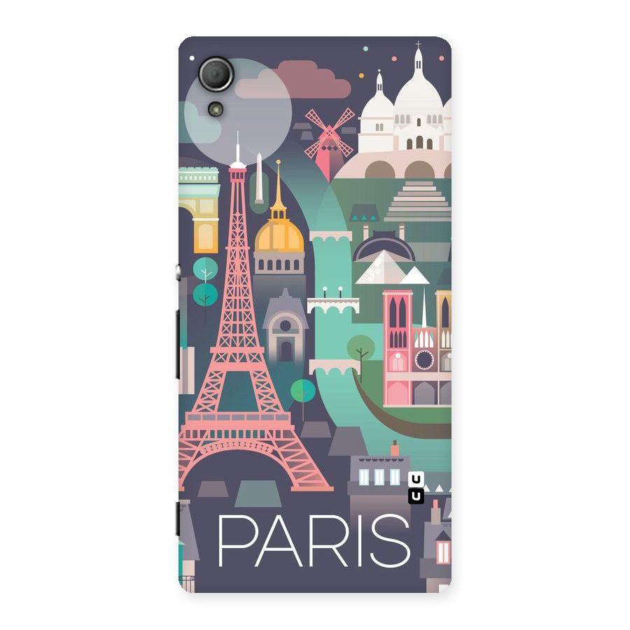 Pink Cute Tower Back Case for Xperia Z3 Plus
