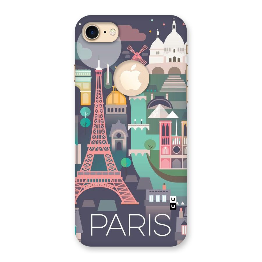 Pink Cute Tower Back Case for iPhone 7 Logo Cut