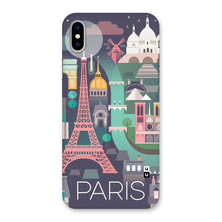 Pink Cute Tower Back Case for iPhone X