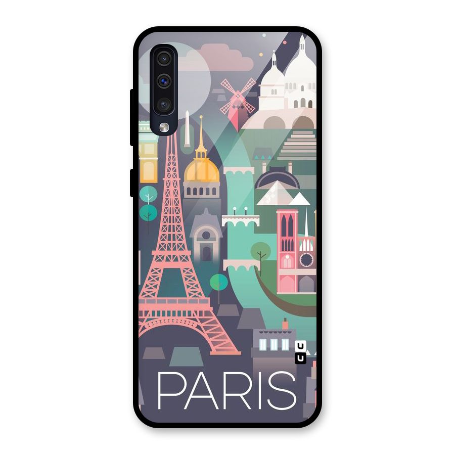 Pink Cute Tower Glass Back Case for Galaxy A30s