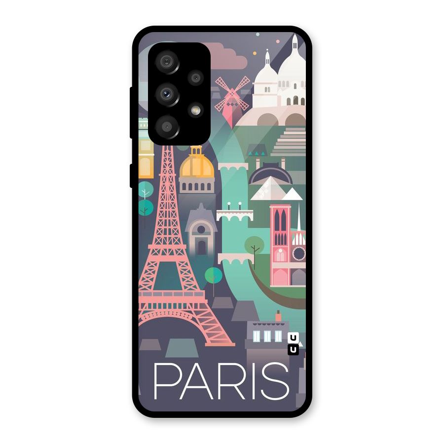Pink Cute Tower Glass Back Case for Galaxy A32