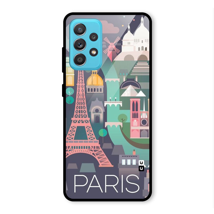 Pink Cute Tower Glass Back Case for Galaxy A52
