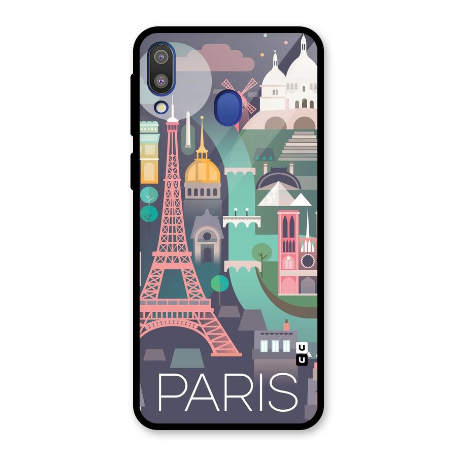 Pink Cute Tower Glass Back Case for Galaxy M20