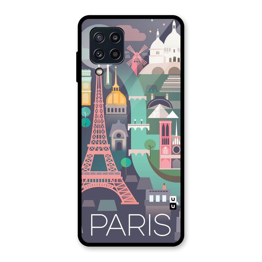 Pink Cute Tower Glass Back Case for Galaxy M32