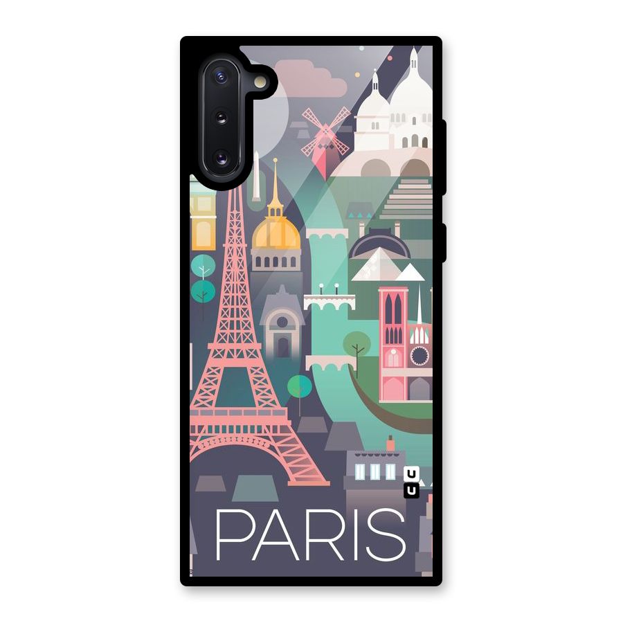 Pink Cute Tower Glass Back Case for Galaxy Note 10