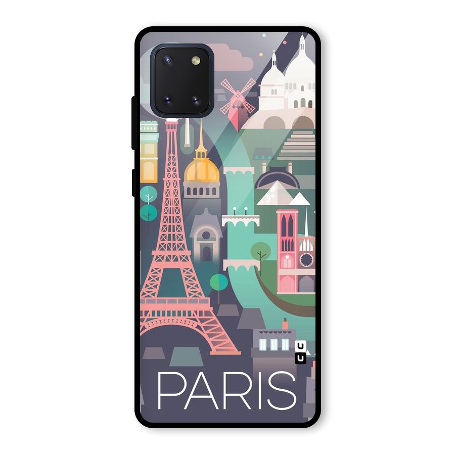 Pink Cute Tower Glass Back Case for Galaxy Note 10 Lite