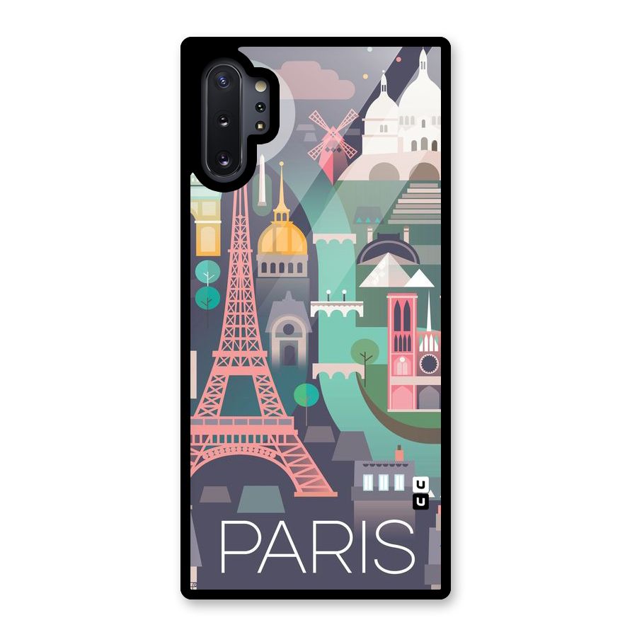 Pink Cute Tower Glass Back Case for Galaxy Note 10 Plus