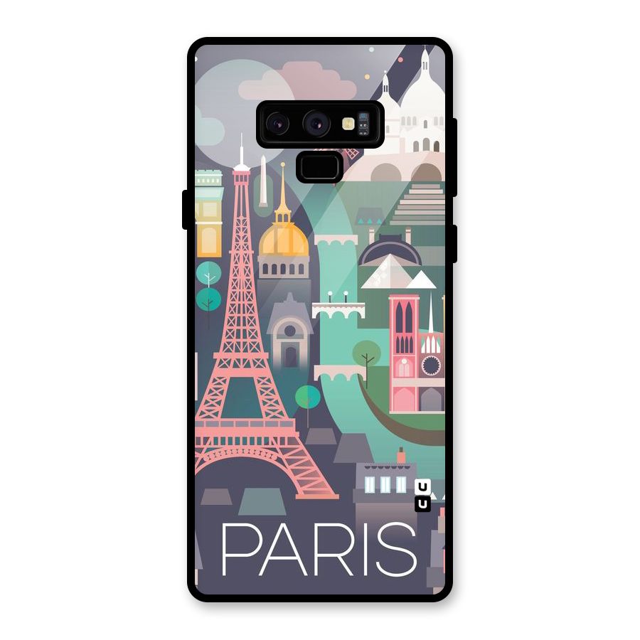 Pink Cute Tower Glass Back Case for Galaxy Note 9