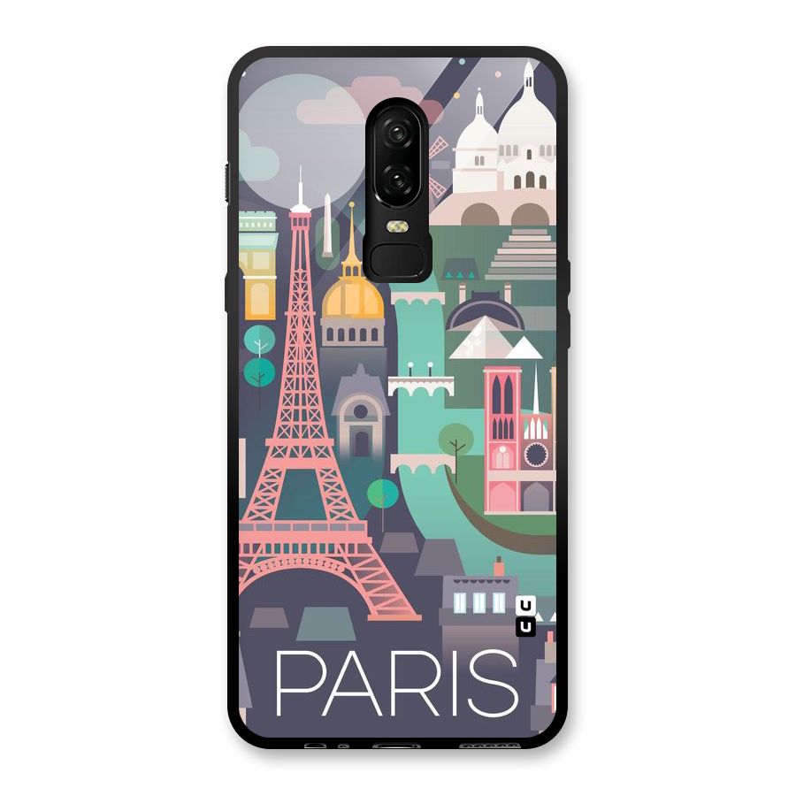 Pink Cute Tower Glass Back Case for OnePlus 6