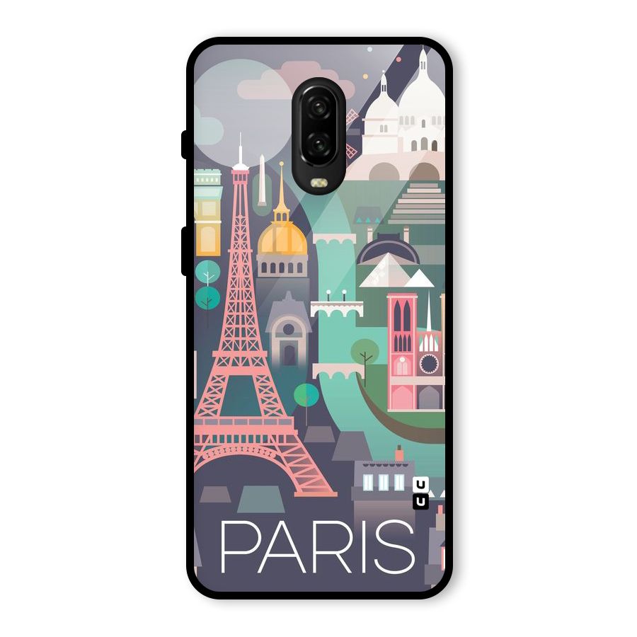 Pink Cute Tower Glass Back Case for OnePlus 6T