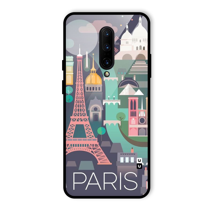 Pink Cute Tower Glass Back Case for OnePlus 7 Pro