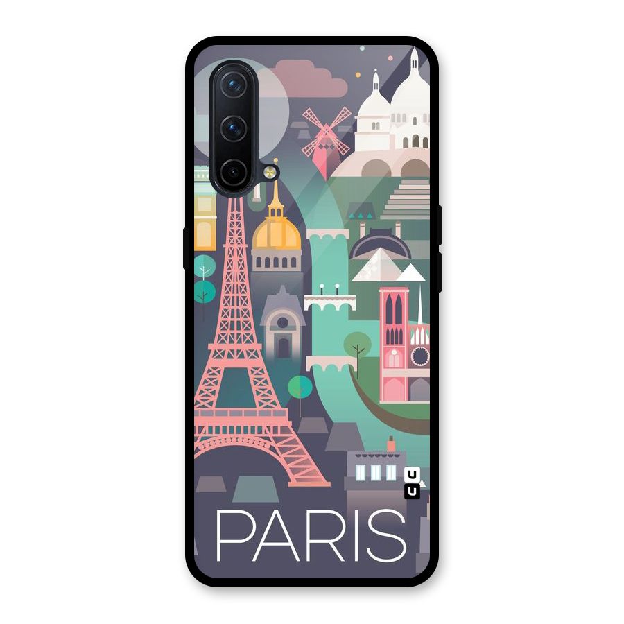 Pink Cute Tower Glass Back Case for OnePlus Nord CE 5G