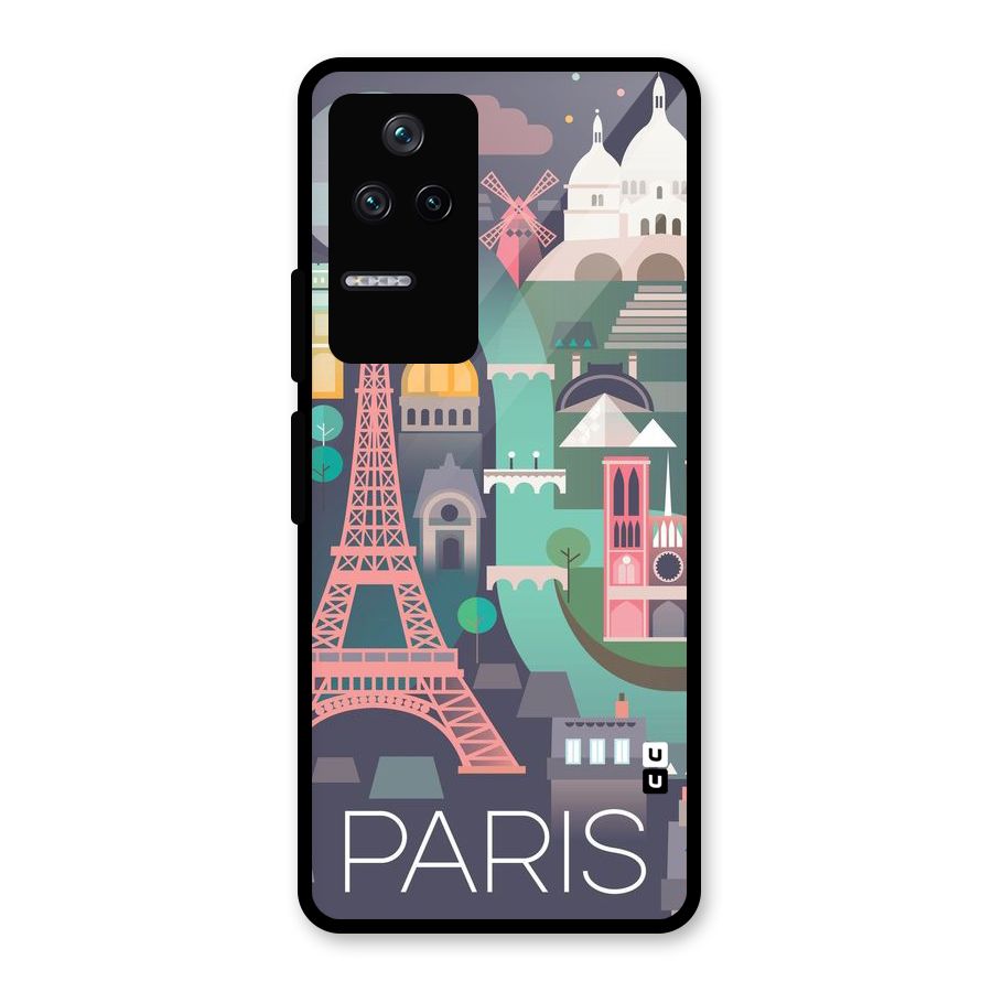 Pink Cute Tower Glass Back Case for Poco F4 5G