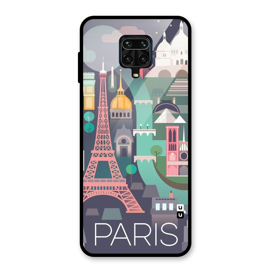 Pink Cute Tower Glass Back Case for Poco M2 Pro