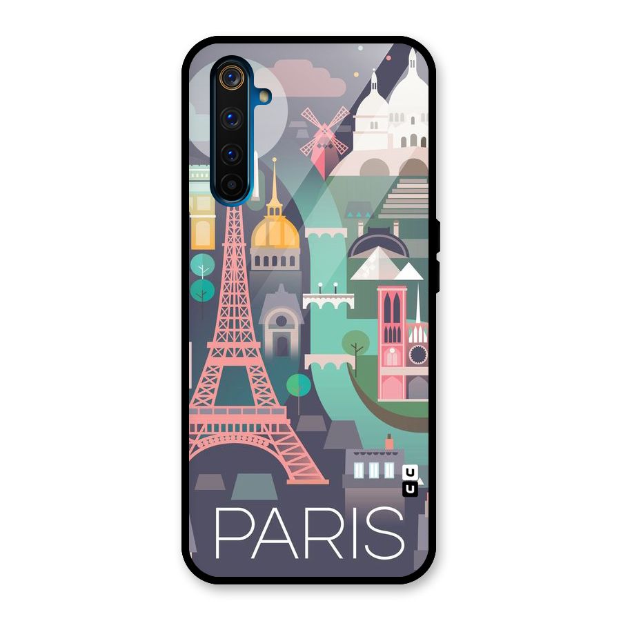Pink Cute Tower Glass Back Case for Realme 6 Pro