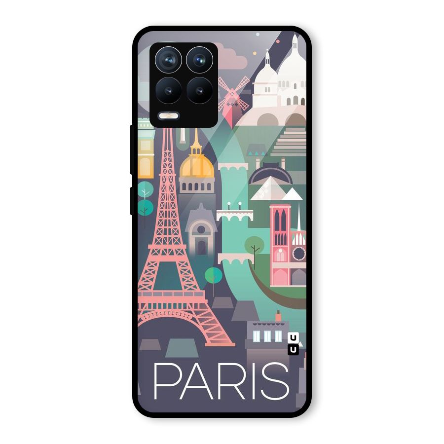 Pink Cute Tower Glass Back Case for Realme 8 Pro