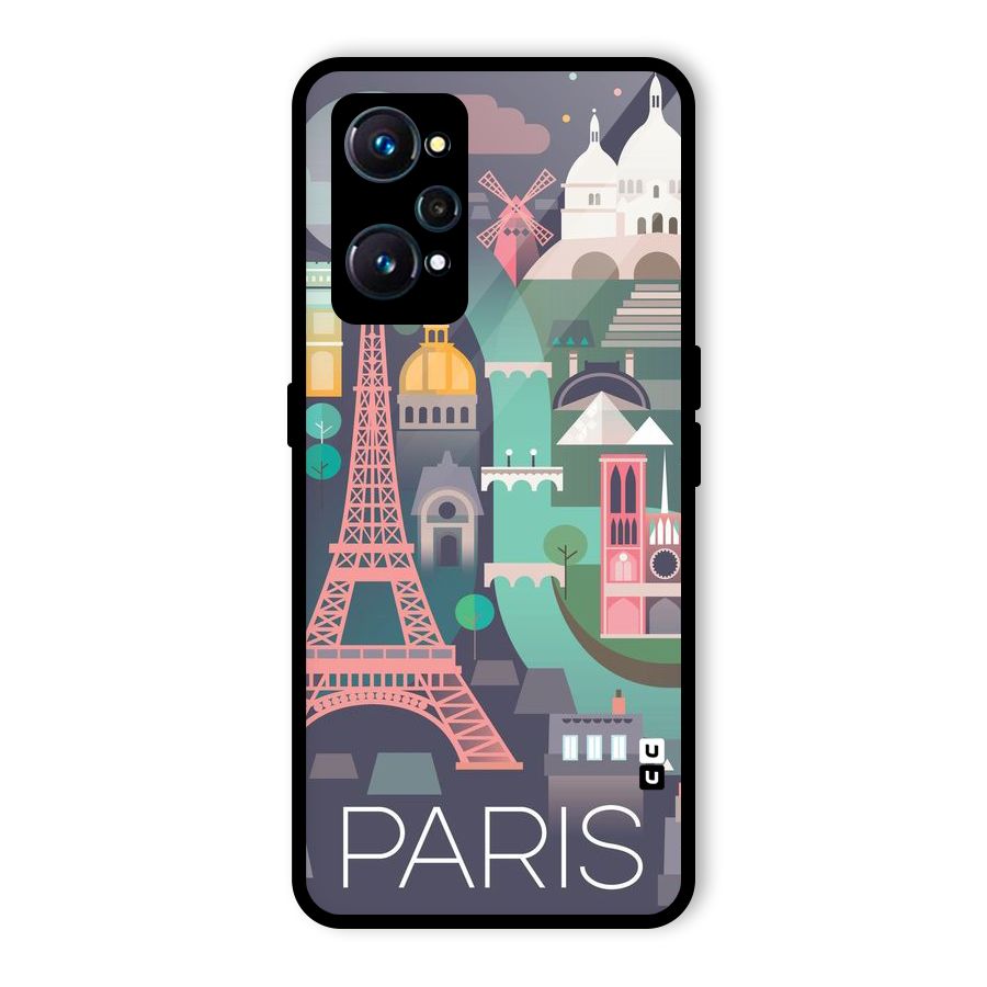 Pink Cute Tower Glass Back Case for Realme GT 2