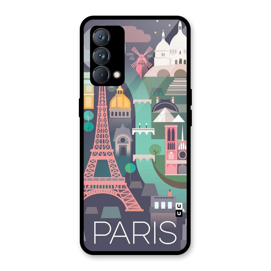 Pink Cute Tower Glass Back Case for Realme GT Master Edition