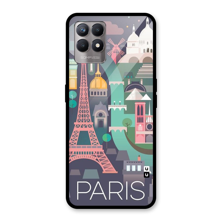 Pink Cute Tower Glass Back Case for Realme Narzo 50