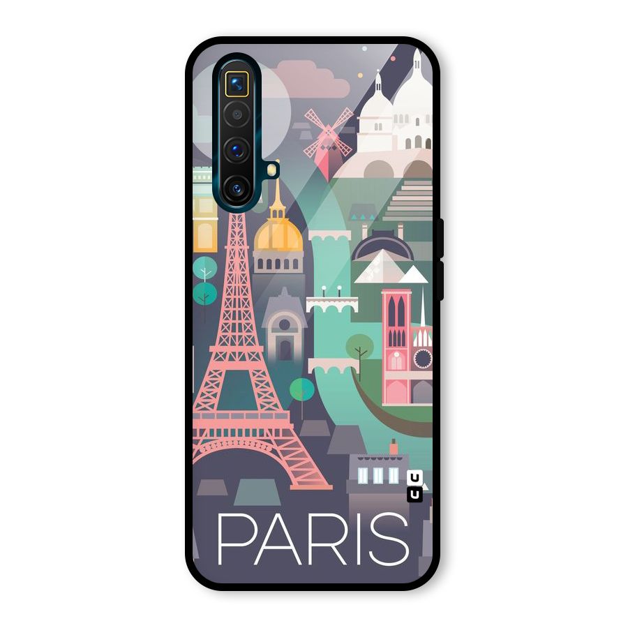 Pink Cute Tower Glass Back Case for Realme X3