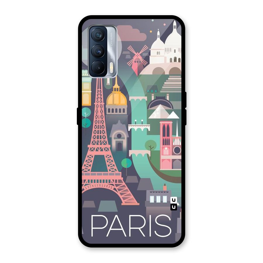 Pink Cute Tower Glass Back Case for Realme X7