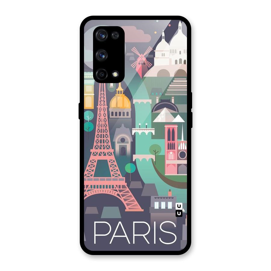 Pink Cute Tower Glass Back Case for Realme X7 Pro