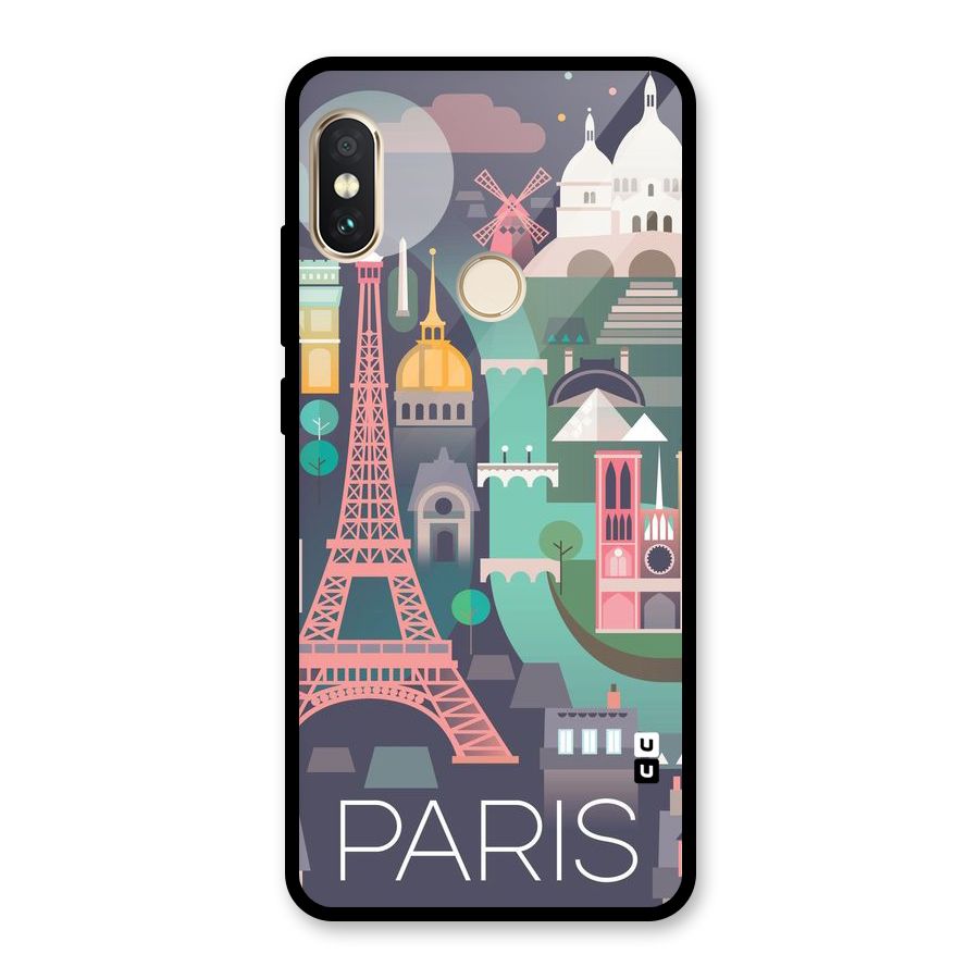 Pink Cute Tower Glass Back Case for Redmi Note 5 Pro