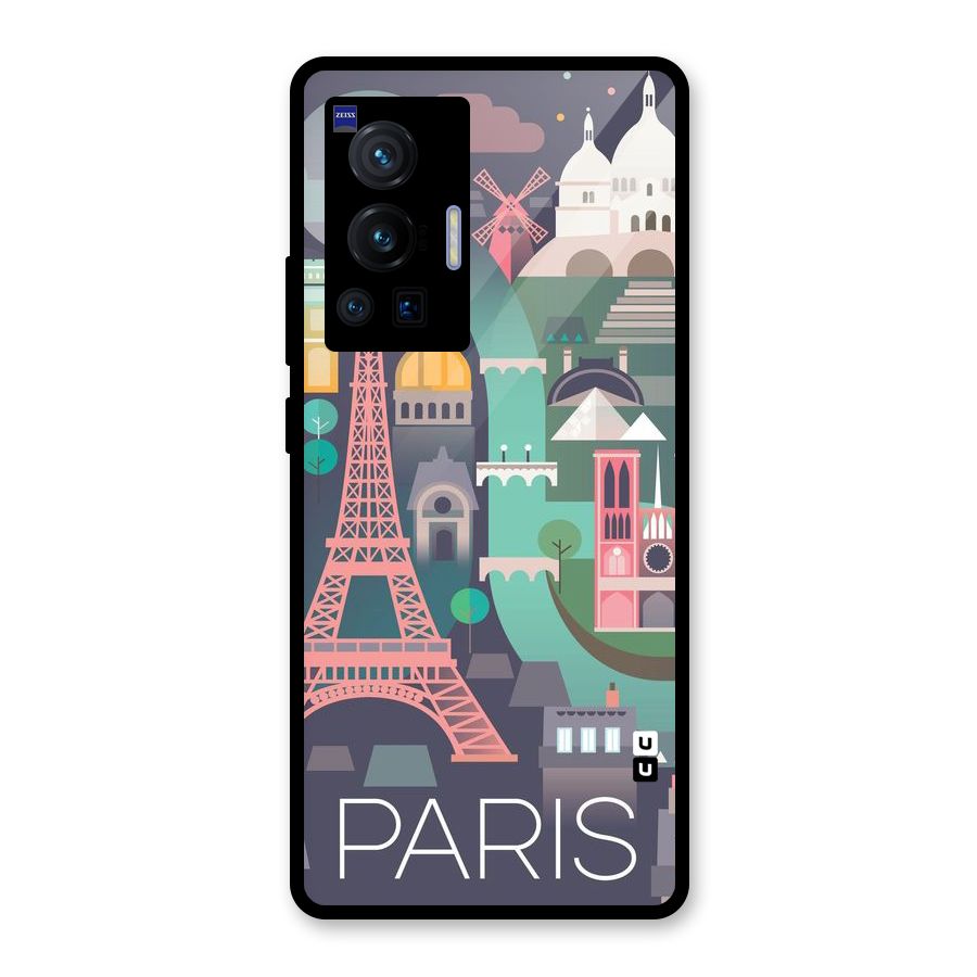 Pink Cute Tower Glass Back Case for Vivo X70 Pro