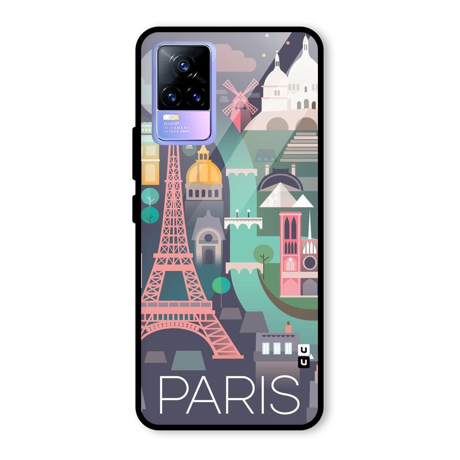 Pink Cute Tower Glass Back Case for Vivo Y73