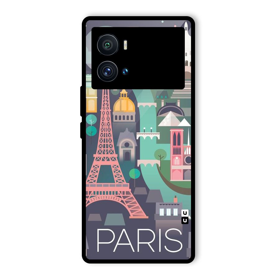 Pink Cute Tower Glass Back Case for Vivo iQOO 9 Pro
