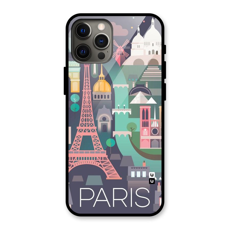 Pink Cute Tower Glass Back Case for iPhone 12 Pro Max