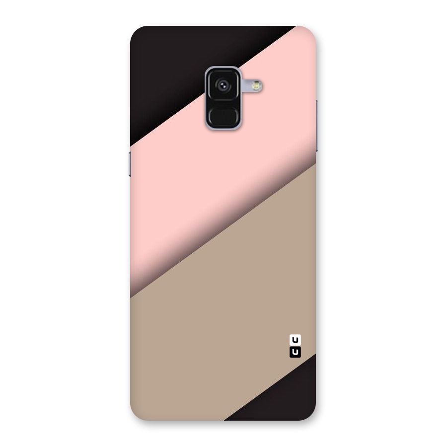 Pink Diagonal Back Case for Galaxy A8 Plus