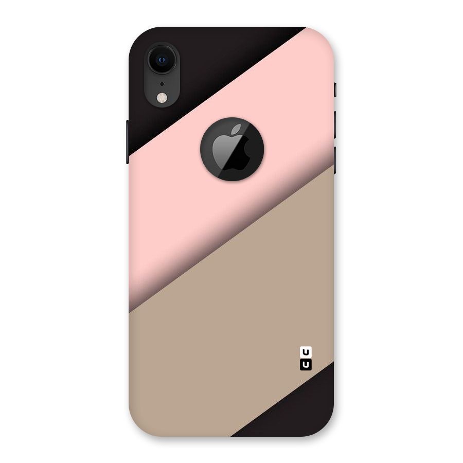 Pink Diagonal Back Case for iPhone XR Logo Cut