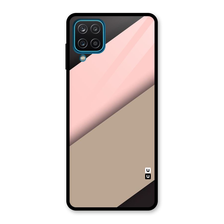 Pink Diagonal Glass Back Case for Galaxy A12