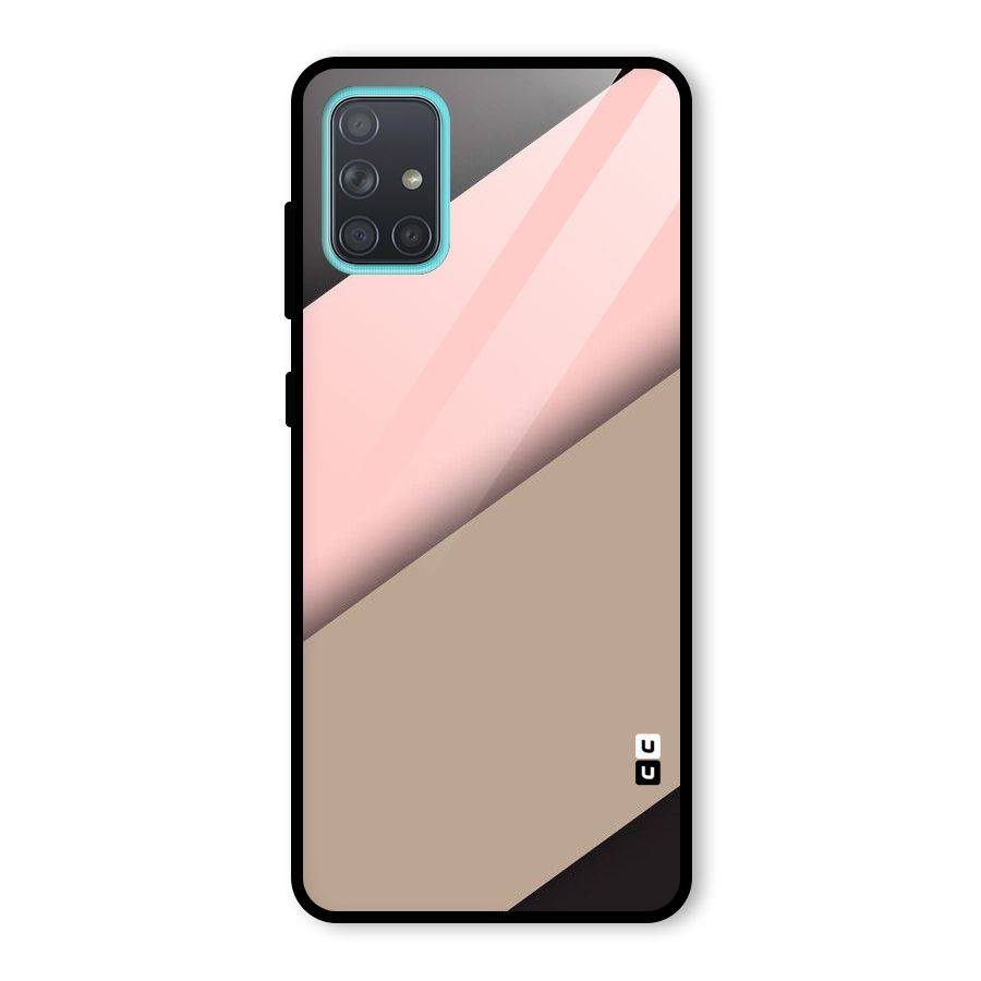 Pink Diagonal Glass Back Case for Galaxy A71